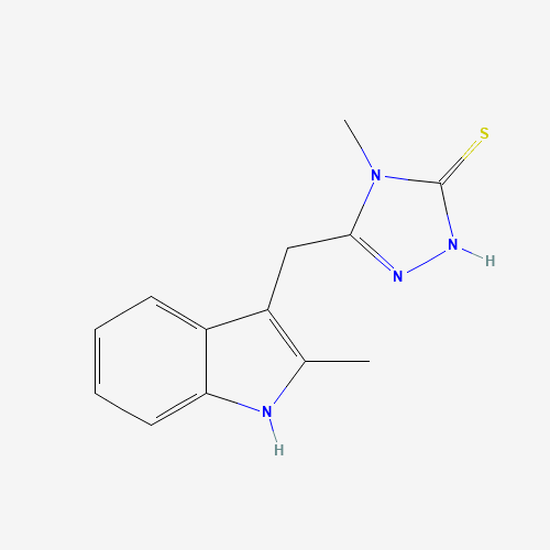 4-Methyl-5-(2-methyl-1H-indol-3-ylmethyl)-2,4-dihydro-[1,2,4]triazole-3-thione (CAS: 436096-84-3) - Related Chemical Product
