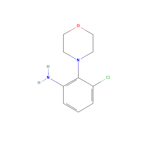 3-Chloro-2-morpholin-4-yl-phenylamine (CAS: 58785-07-2) - Chemical Structure and Molecular Formula 