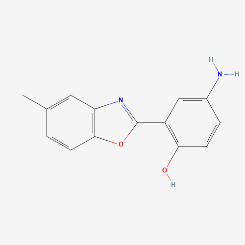 4-Amino-2-(5-methyl-benzooxazol-2-yl)-phenol (CAS: 313527-66-1) - Chemical Structure and Molecular Formula 