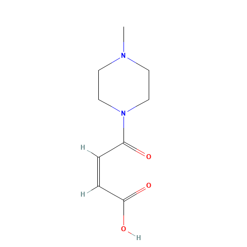 Maleic acid, mono(4-methylpiperazide) (CAS: 42574-70-9) - Chemical Structure and Molecular Formula 