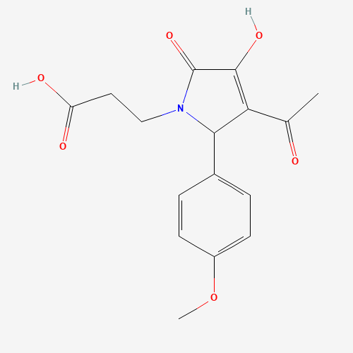 3-[3-Acetyl-4-hydroxy-2-(4-methoxy-phenyl)-5-oxo-2,5-dihydro-pyrrol-1-yl]-propionic acid (CAS: 370584-35-3) - Related Chemical Product