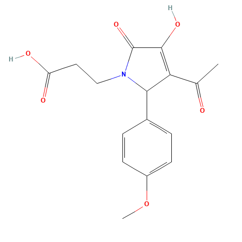 3-[3-Acetyl-4-hydroxy-2-(4-methoxy-phenyl)-5-oxo-2,5-dihydro-pyrrol-1-yl]-propionic acid (CAS: 370584-35-3) - Related Chemical Product