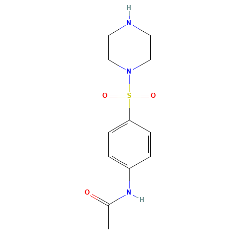 N-[4-(Piperazine-1-sulfonyl)-phenyl]-acetamide (CAS: 100318-71-6) - Chemical Structure and Molecular Formula 