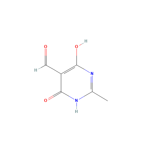 4,6-Dihydroxy-2-methyl-pyrimidine-5-carbaldehyde (CAS: 14160-85-1) - Chemical Structure and Molecular Formula 