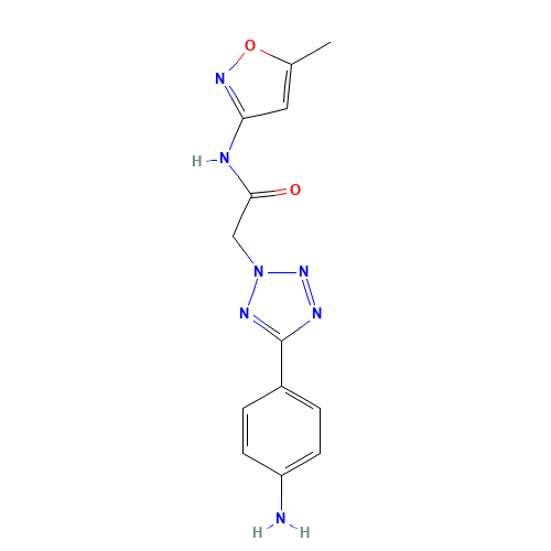 2-[5-(4-Amino-phenyl)-tetrazol-2-yl]-N-(5-methyl-isoxazol-3-yl)-acetamide (CAS: 436092-90-9) - Related Chemical Product