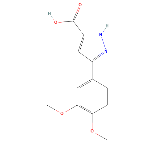 5-(3,4-Dimethoxy-phenyl)-2H-pyrazole-3-carboxylic acid (CAS: 909857-88-1) - Related Chemical Product