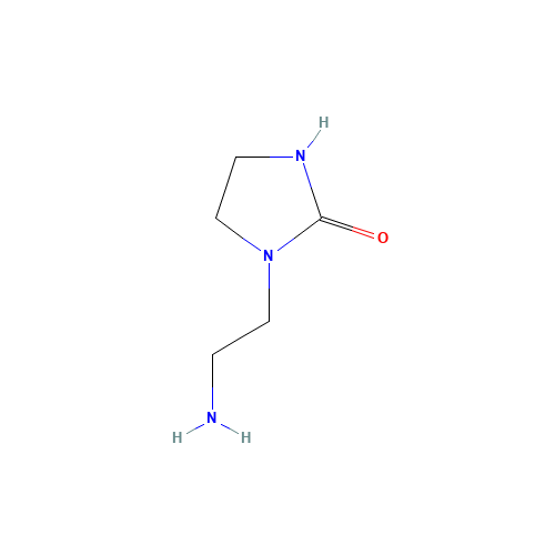 1-(2-Aminoethyl)-2-imidazolidone (CAS: 4432-64-8) - Chemical Structure and Molecular Formula 