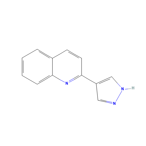 2-(1H-Pyrazol-4-yl)quinoline (CAS: 439106-87-3) - Chemical Structure and Molecular Formula 