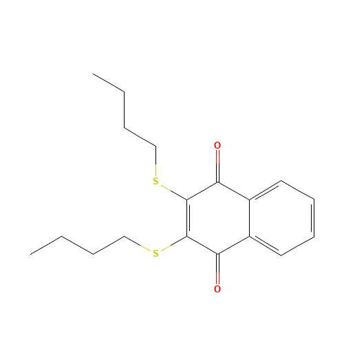 2,3-Bis(n-butylthio)-1,4-naphthalenedione (CAS: 671189-54-1) - Related Chemical Product