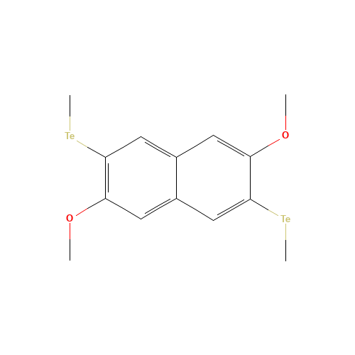 2,6-Dimethoxy-3,7-bis(methyltelluro)-naphthalene (CAS: 136559-38-1) - Chemical Structure and Molecular Formula 