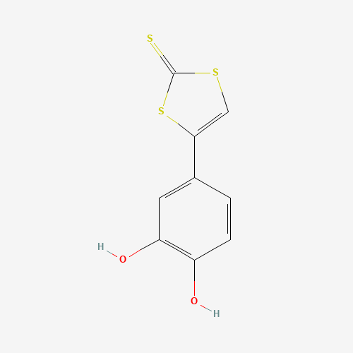 4-(3,4-Dihydroxyphenyl)-1,3-dithiol-2-thione (CAS: 153275-67-3) - Chemical Structure and Molecular Formula 