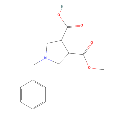 (cis-racemic)-1-Benzylpyrrolidine-3,4-dicarboxylic acid monomethyl ester (CAS: 474317-64-1) - Related Chemical Product