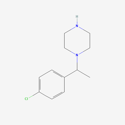 1-[1-(4-Chloro-phenyl)-ethyl]-piperazine (CAS: 512776-10-2) - Chemical Structure and Molecular Formula 