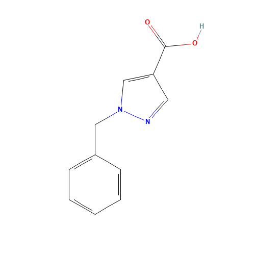 1-Benzyl-1H-pyrazole-4-carboxylic acid (CAS: 401647-24-3) - Chemical Structure and Molecular Formula 