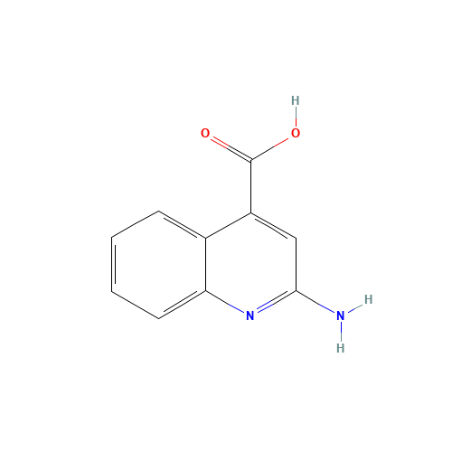 2-Amino-quinoline-4-carboxylic acid (CAS: 157915-68-9) - Chemical Structure and Molecular Formula 