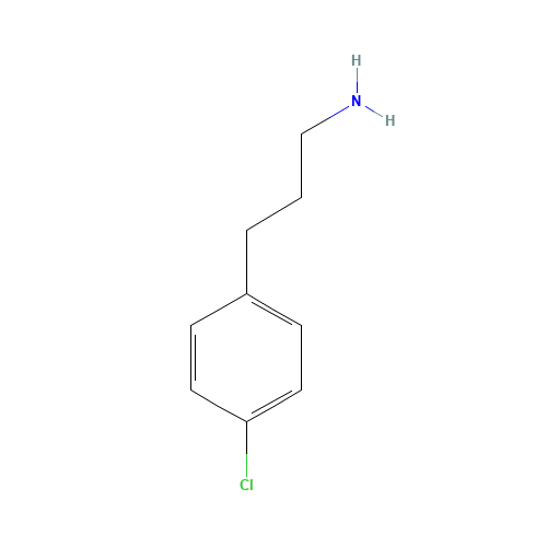 3-(4-Chloro-phenyl)-propylamine (CAS: 18655-50-0) - Chemical Structure and Molecular Formula 