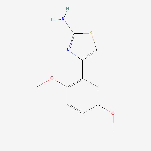 4-(2,5-Dimethoxy-phenyl)-thiazol-2-ylamine (CAS: 74605-12-2) - Chemical Structure and Molecular Formula 