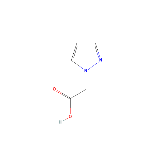 Pyrazol-1-yl-acetic acid (CAS: 16034-48-3) - Chemical Structure and Molecular Formula 