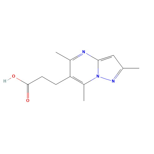 3-(2,5,7-Trimethyl-pyrazolo[1,5-a]pyrimidin-6-yl)-propionic acid (CAS: 851116-09-1) - Related Chemical Product