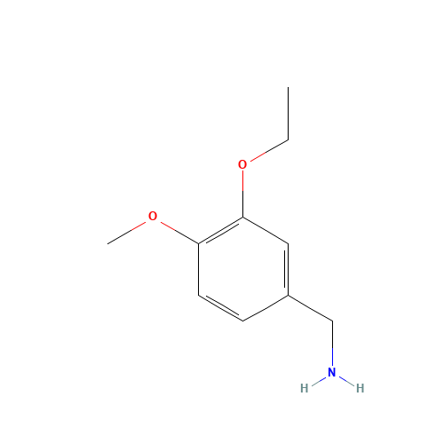 3-Ethoxy-4-methoxy-benzylamine (CAS: 108439-67-4) - Chemical Structure and Molecular Formula 