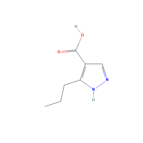 3-Propyl-1H-pyrazole-4-carboxylic acid (CAS: 1007541-75-4) - Chemical Structure and Molecular Formula 
