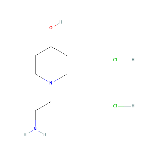 1-(2-Amino-ethyl)-piperidin-4-ol dihydrochloride (CAS: 110484-18-9) - Chemical Structure and Molecular Formula 