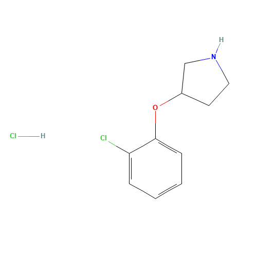 3-(2-Chlorophenoxy)pyrrolidine hydrochloride (CAS: 1185298-15-0) - Chemical Structure and Molecular Formula 