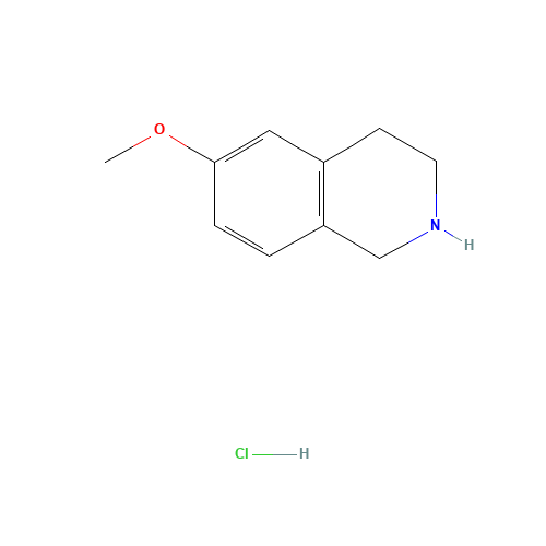 6-Methoxy-1,2,3,4-tetrahydroisoquinoline hydrochloride (CAS: 57196-62-0) - Chemical Structure and Molecular Formula 