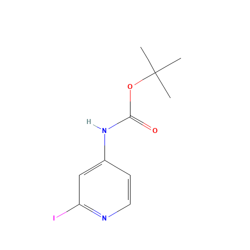 (2-Iodo-pyridin-4-yl)-carbamic acid tert-butyl ester (CAS: 869735-25-1) - Chemical Structure and Molecular Formula 
