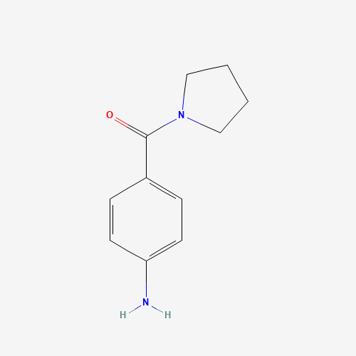 (4-Aminophenyl)(1-pyrrolidinyl)methanone (CAS: 56302-41-1) - Chemical Structure and Molecular Formula 