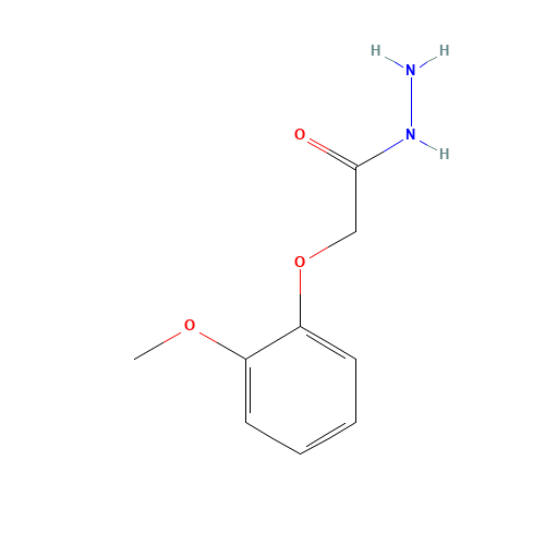 2-(2-Methoxyphenoxy)acetohydrazide (CAS: 107967-88-4) - Chemical Structure and Molecular Formula 