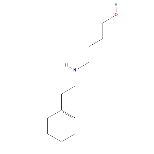 4-{[2-(1-Cyclohexen-1-yl)ethyl]amino}-1-butanol (CAS: 436099-69-3) - Chemical Structure and Molecular Formula 