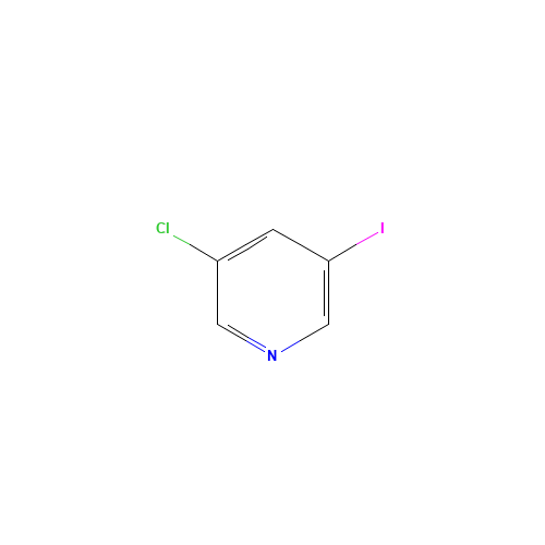 3-Chloro-5-iodo-pyridine (CAS: 77332-90-2) - Chemical Structure and Molecular Formula 