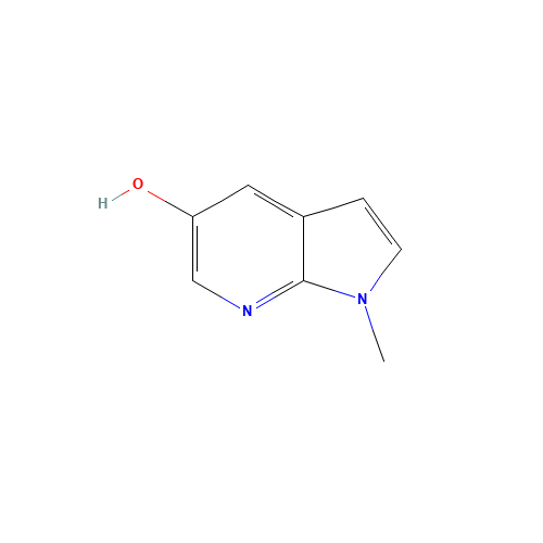 1-Methyl-1H-pyrrolo[2,3-b]pyridin-5-ol (CAS: 737003-45-1) - Chemical Structure and Molecular Formula 