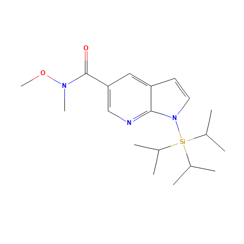 1-Triisopropylsilanyl-1H-pyrrolo[2,3-b]pyridine-5-carboxylic acid methoxy-methyl-amide (CAS: 944937-28-4) - Related Chemical Product