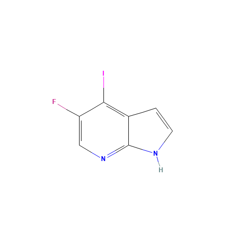 5-Fluoro-4-iodo-1H-pyrrolo[2,3-b]pyridine (CAS: 1015610-23-7) - Chemical Structure and Molecular Formula 
