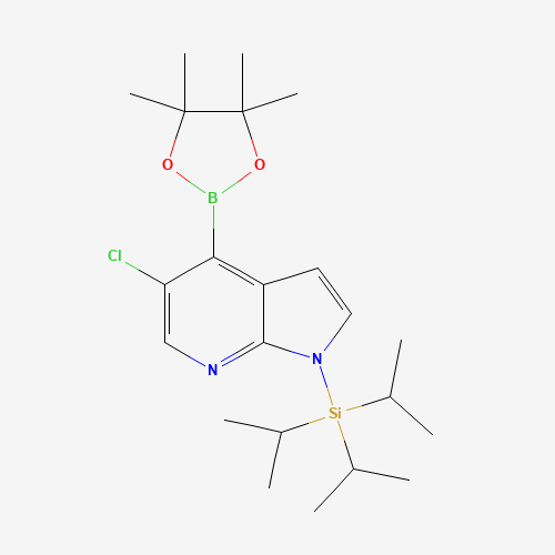 5-Chloro-4-(4,4,5,5-tetramethyl-[1,3,2]dioxaborola n-2-yl)-1-triisopropylsilanyl-1H-pyrrolo[2,3-b]py (CAS: 1072152-34-1) - Related Chemical Product