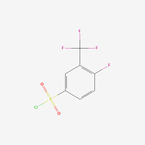 4-Fluoro-3-(trifluoromethyl)-benzenesulfonyl chloride (CAS: 1682-10-6) - Chemical Structure and Molecular Formula 