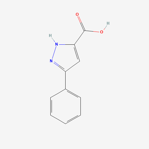 3-Phenyl-1H-pyrazole-5-carboxylic acid (CAS: 1134-49-2) - Chemical Structure and Molecular Formula 