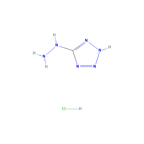 5-Hydrazino-1H-tetrazole hydrochloride (CAS: 40925-73-3) - Chemical Structure and Molecular Formula 