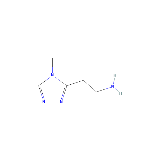 2-(4-Methyl-4H-1,2,4-triazol-3-yl)ethanamine (CAS: 744994-00-1) - Chemical Structure and Molecular Formula 