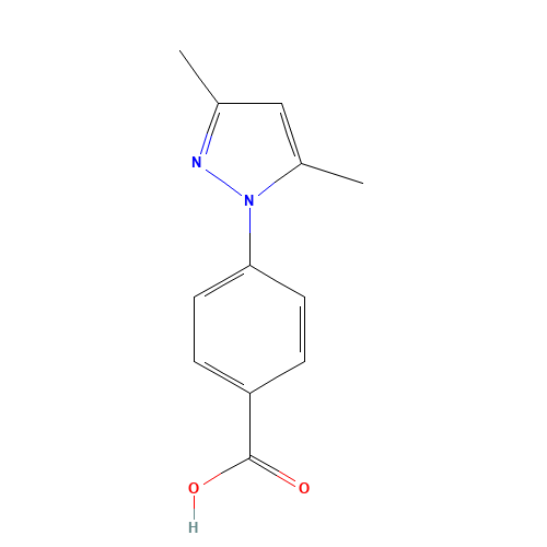 4-(3,5-Dimethyl-1H-pyrazol-1-yl)benzoic acid (CAS: 81282-82-8) - Chemical Structure and Molecular Formula 