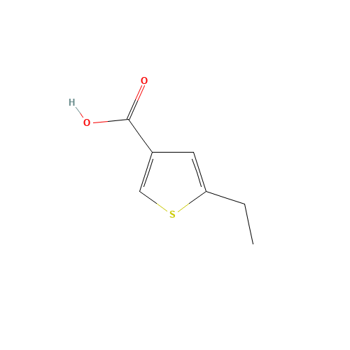 5-Ethylthiophene-3-carboxylic acid (CAS: 19156-51-5) - Chemical Structure and Molecular Formula 