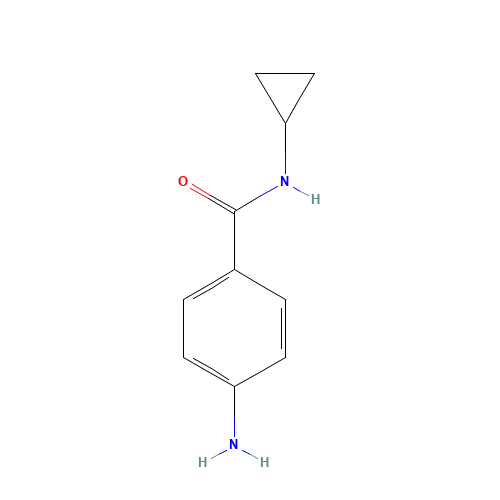 4-Amino-N-cyclopropylbenzamide (CAS: 38681-77-5) - Chemical Structure and Molecular Formula 