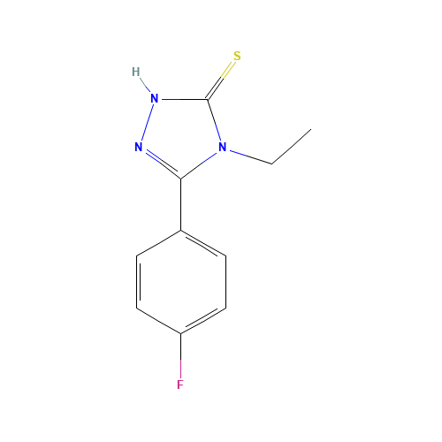 4-Ethyl-5-(4-fluorophenyl)-4H-1,2,4-triazole-3-thiol (CAS: 29552-52-1) - Chemical Structure and Molecular Formula 