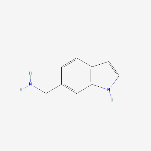 1H-Indol-6-ylmethylamine (CAS: 3468-17-5) - Chemical Structure and Molecular Formula 