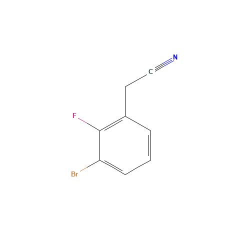 (3-Bromo-2-fluorophenyl)acetonitrile (CAS: 874285-03-7) - Chemical Structure and Molecular Formula 