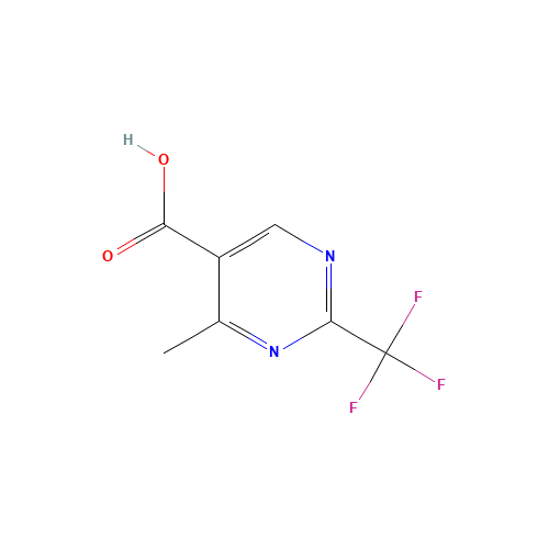 4-Methyl-2-(trifluoromethyl)pyrimidine-5-carboxylic acid (CAS: 306960-74-7) - Chemical Structure and Molecular Formula 
