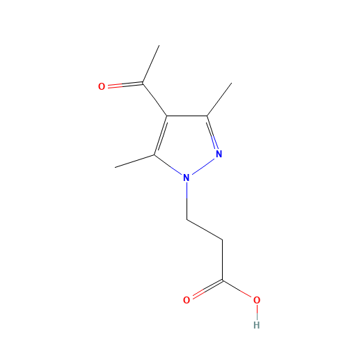 3-(4-Acetyl-3,5-dimethyl-pyrazol-1-yl)-propionic acid (CAS: 890596-67-5) - Related Chemical Product