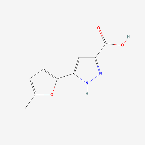 5-(5-Methyl-furan-2-yl)-2H-pyrazole-3-carboxylic acid (CAS: 909092-64-4) - Chemical Structure and Molecular Formula 